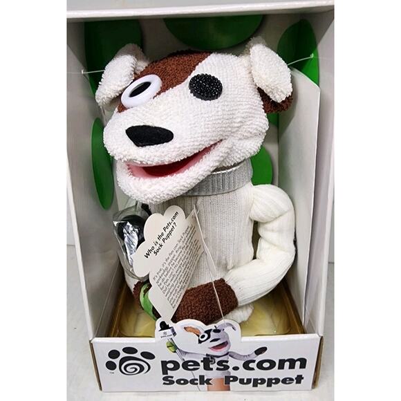 Pets.Com Sock Puppet Interview Dog Collectible Vintage New in Box Plush Rare - Picture 10 of 14